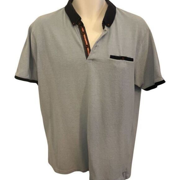 Denim & Flower Light Blue Polo Shirt. Tag Size XL. Measures like Large. - Picture 1 of 7